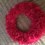 Burlap rag wreath DIY