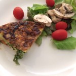 Mother's Day Frittata with Sweet Potatoes, Mustard Greens, and Mozzarella