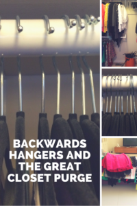 Turning your hangers backward: the key to a successful wardrobe purge.