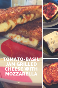 tomato basil grilled cheese mozzarella crunchy gooey