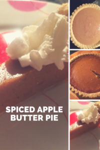 Spiced apple butter pie is a delicious fall dessert!