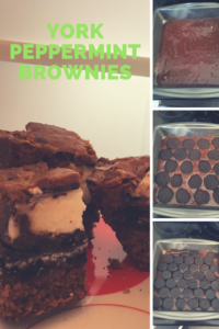 Adding York peppermint brownies and Oreos to a plain brownie recipe or mix is an easy way to dress them up!