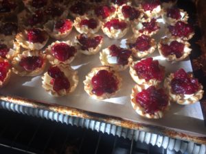 savory cranberry brie bites onion rosemary filo dough cups