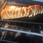 Onion, smoked paprika, and provolone baked bread