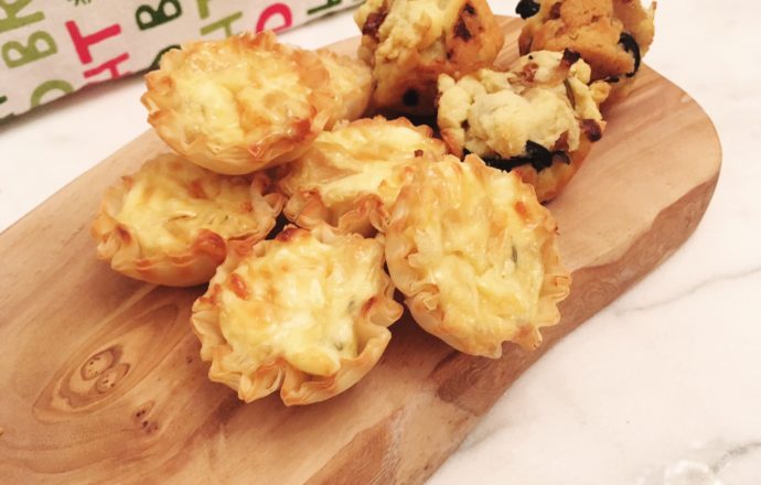 Avoid double-dipping! Bake French onion dip in mini-muffin pie crust cups.