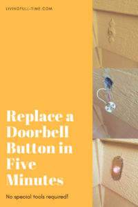 Step-by-step directions for how to replace your doorbell button. It takes five minutes and is so easy!