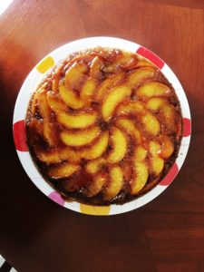 peach upside-down cake