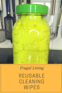 Making your own reusable cleaning wipes is a great way to cut costs and reduce the amount of waste your generate.  And it takes just about zero time!