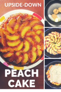 This upside-down peach cake is juicy and delicious! It's not a lot of work either!