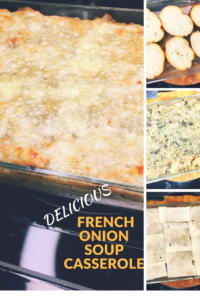 Looking for a great, warming side dish this fall or winter?  Try this French onion soup casserole!  All the flavors you love from French onion soup!