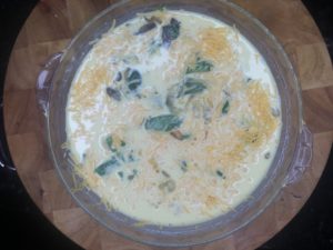 crustless quiche low carb spinach mushroom cheddar