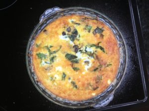 crustless quiche spinach mushroom cheddar